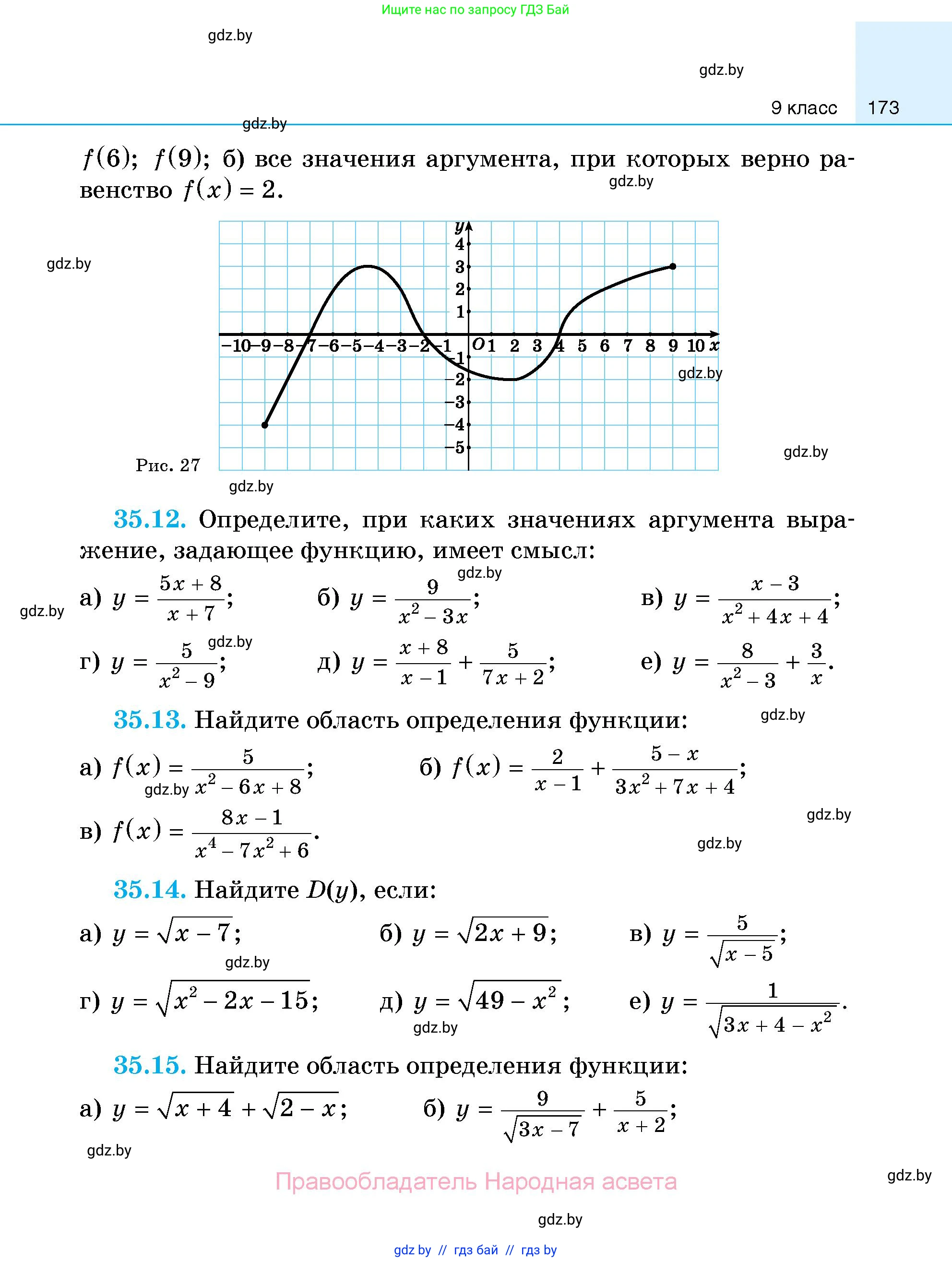 Алгебра, 7-9 класс Сборник задач, авторы: Арефьева Ирина Глебовна, Пирютко Ольга Николаевна, издательство Народная асвета, Минск, 2020, страница 173