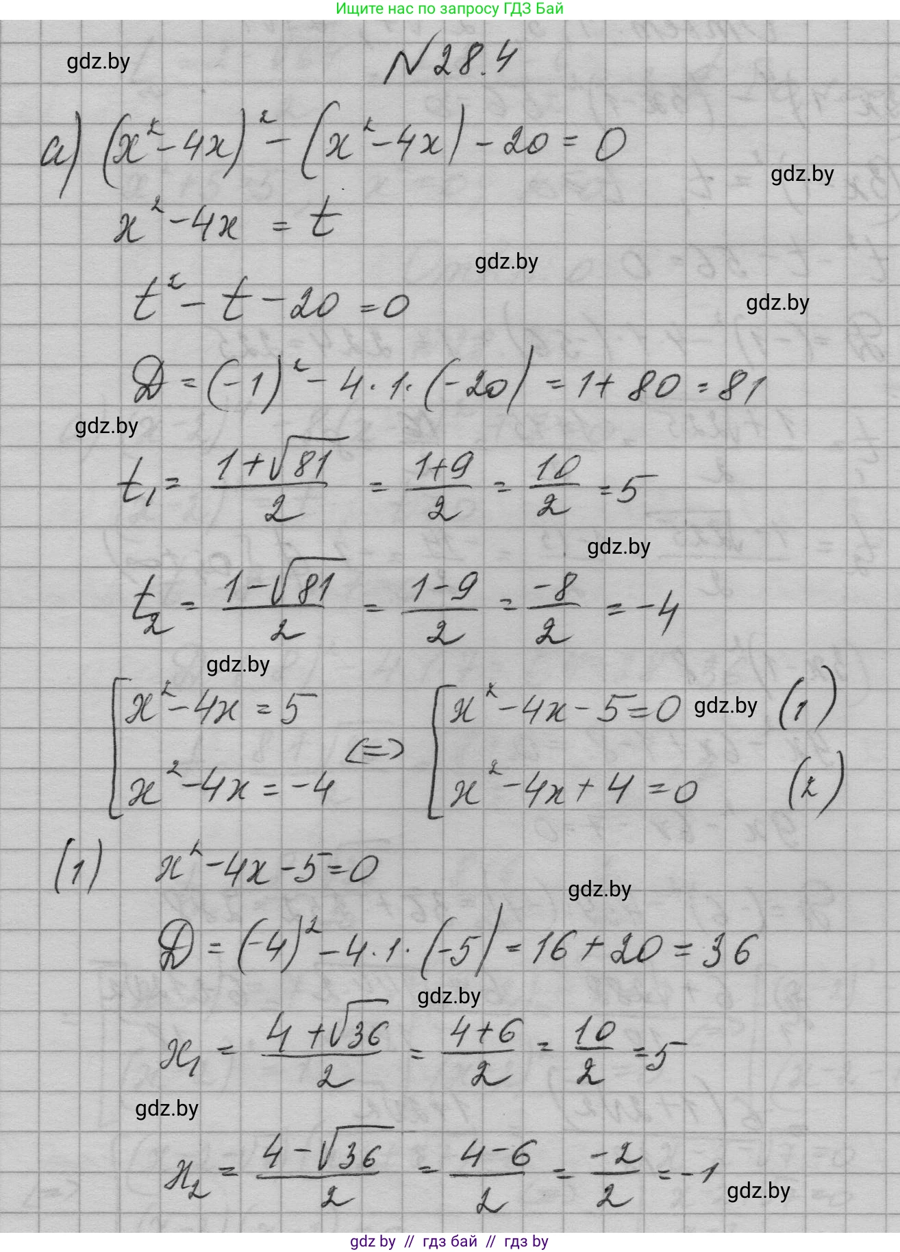 Алгебра, 7-9 класс Сборник задач, авторы: Арефьева Ирина Глебовна, Пирютко Ольга Николаевна, издательство Народная асвета, Минск, 2020, страница 129, номер 28.4, Решение