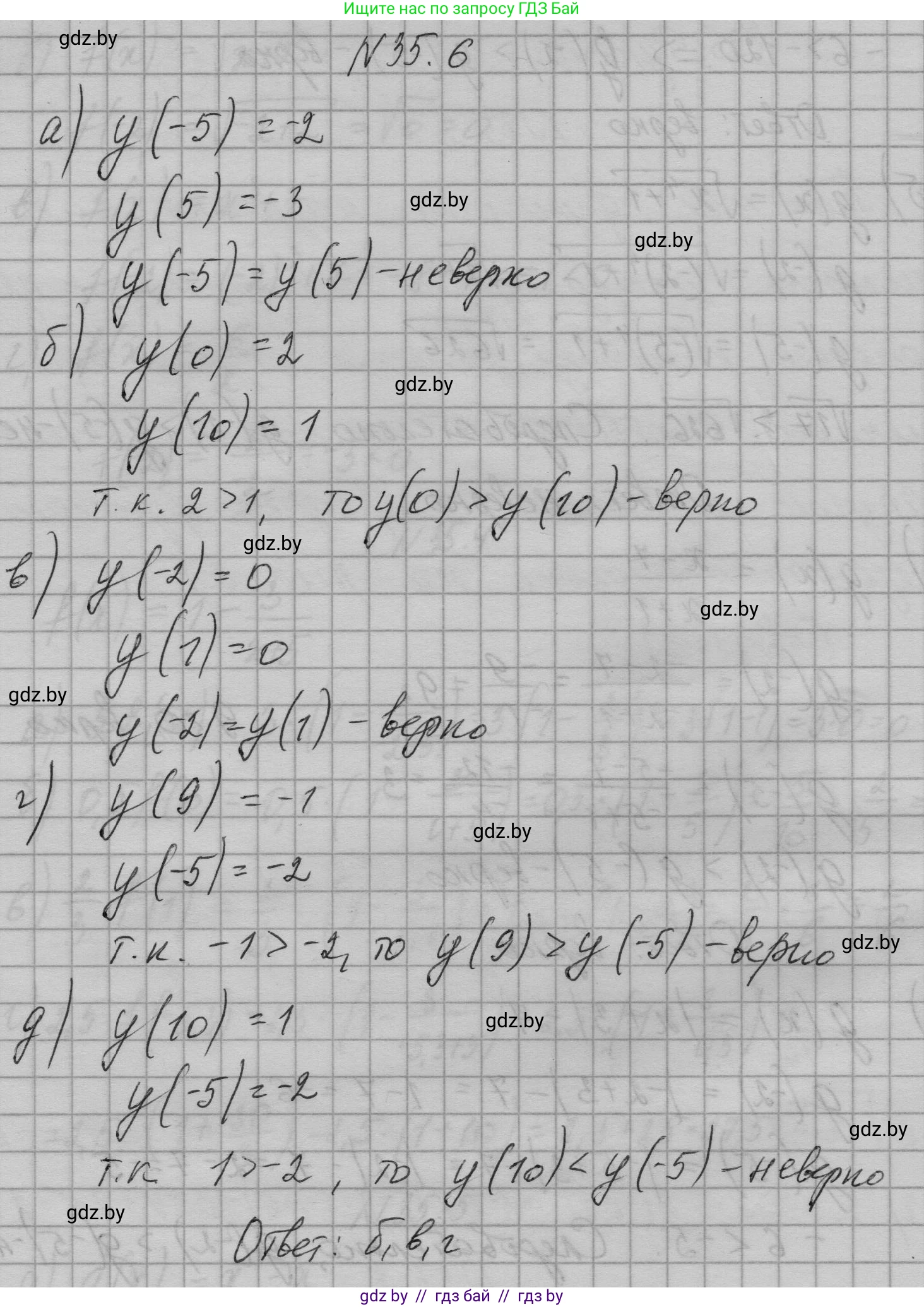 Алгебра, 7-9 класс Сборник задач, авторы: Арефьева Ирина Глебовна, Пирютко Ольга Николаевна, издательство Народная асвета, Минск, 2020, страница 171, номер 35.6, Решение