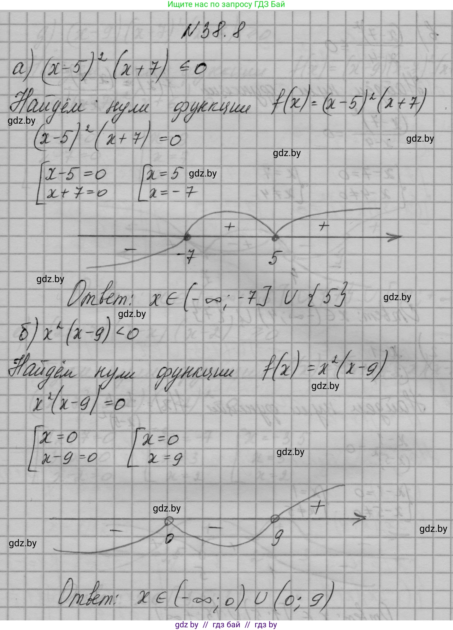 Алгебра, 7-9 класс Сборник задач, авторы: Арефьева Ирина Глебовна, Пирютко Ольга Николаевна, издательство Народная асвета, Минск, 2020, страница 191, номер 38.8, Решение