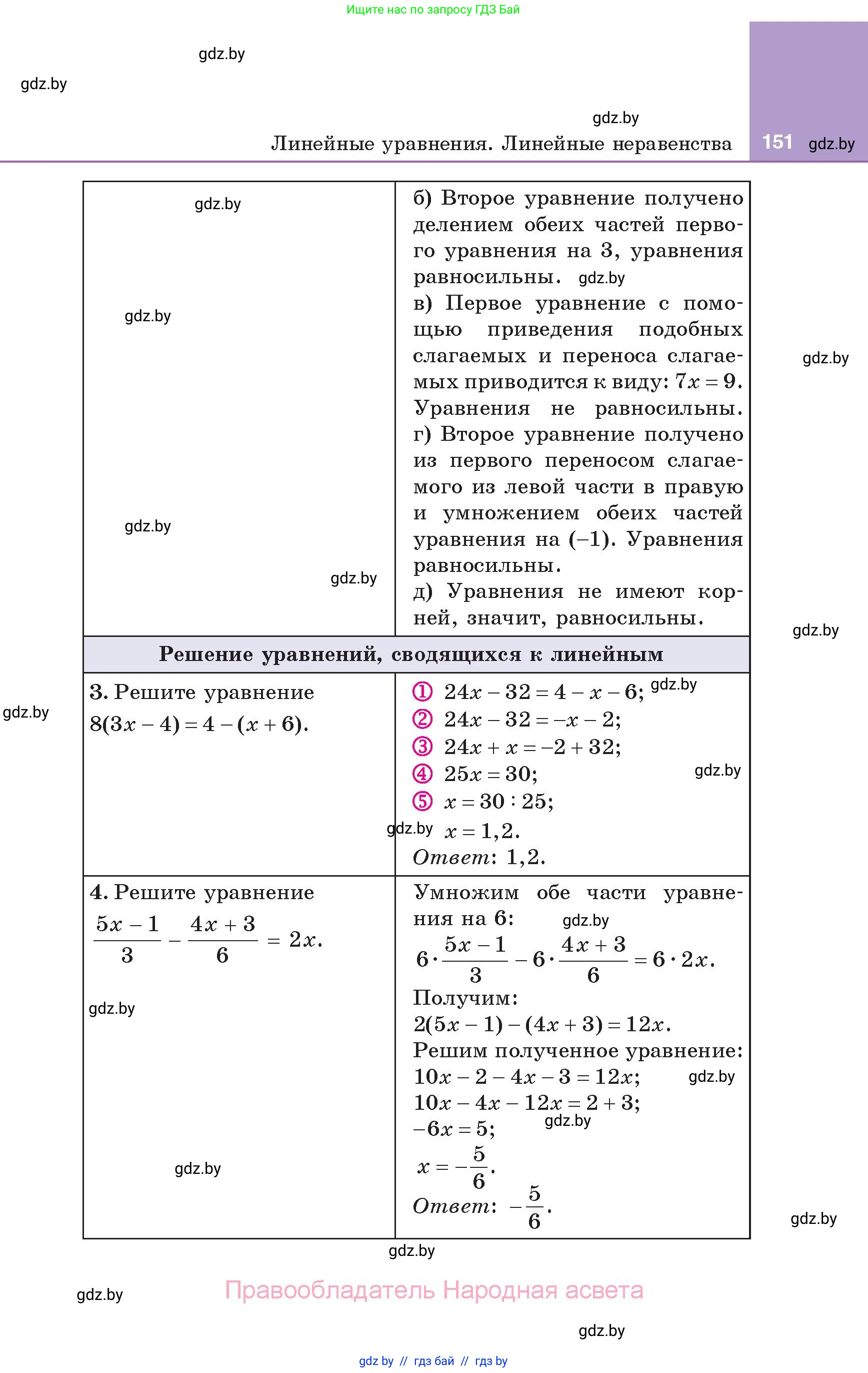 Алгебра, 7 класс Учебник, авторы: Арефьева Ирина Глебовна, Пирютко Ольга Николаевна, издательство Народная асвета, Минск, 2022, зелёного цвета, страница 151