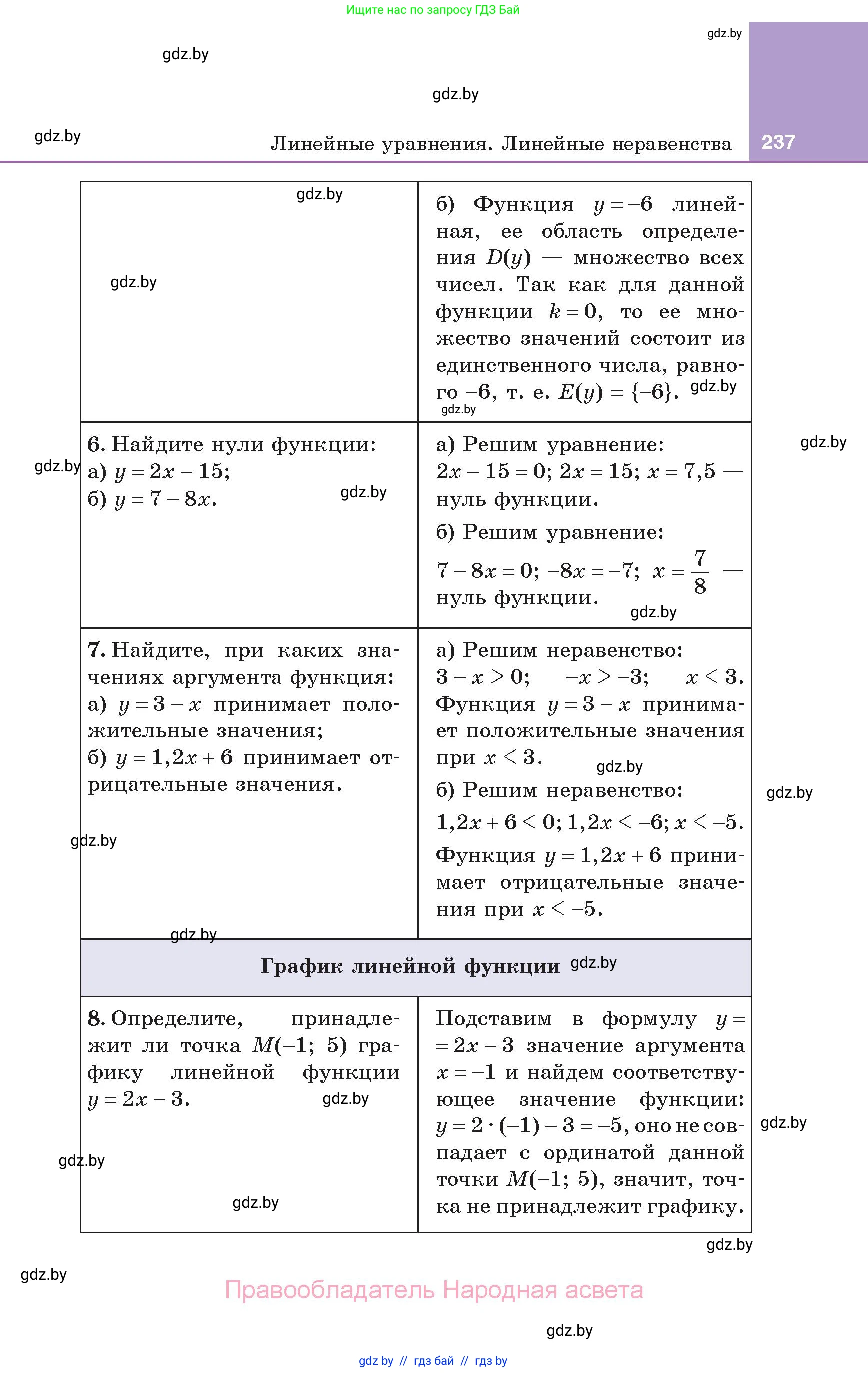Алгебра, 7 класс Учебник, авторы: Арефьева Ирина Глебовна, Пирютко Ольга Николаевна, издательство Народная асвета, Минск, 2022, зелёного цвета, страница 237