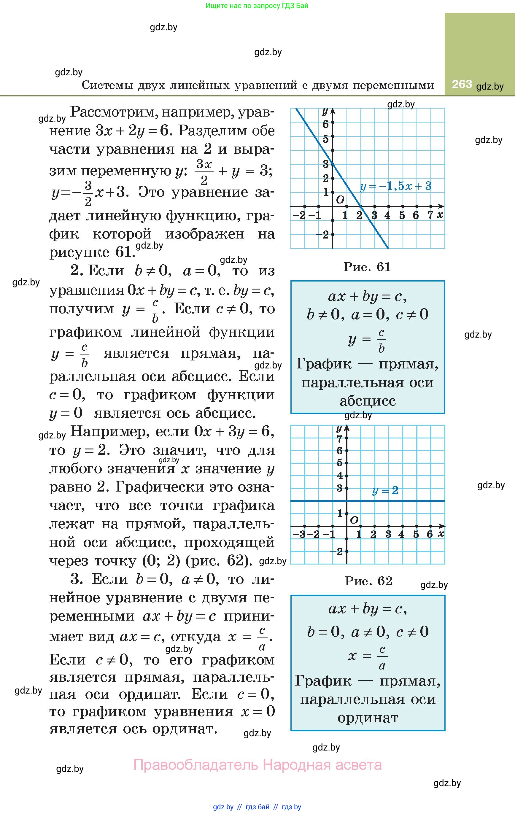 Алгебра, 7 класс Учебник, авторы: Арефьева Ирина Глебовна, Пирютко Ольга Николаевна, издательство Народная асвета, Минск, 2022, зелёного цвета, страница 263