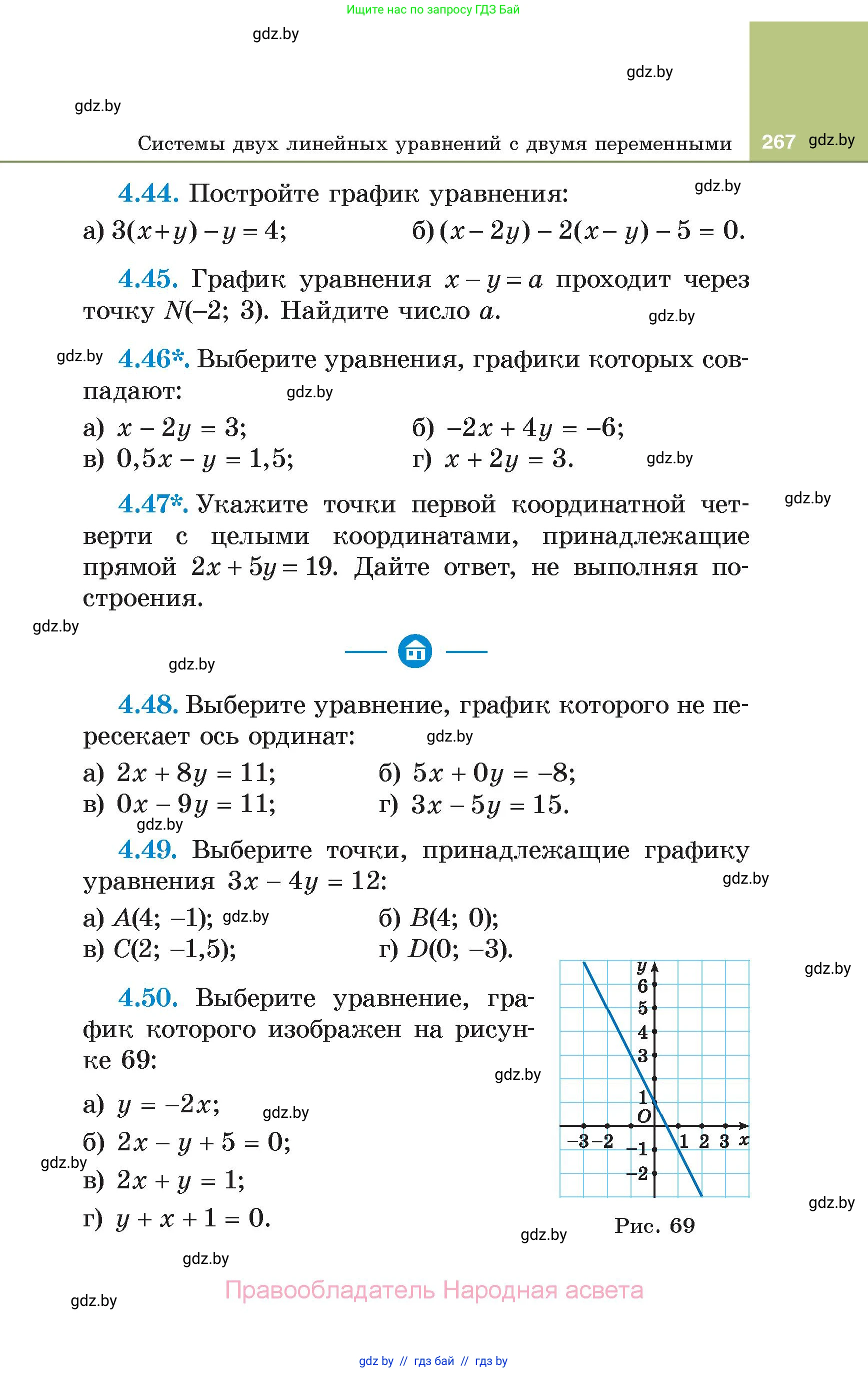 Алгебра, 7 класс Учебник, авторы: Арефьева Ирина Глебовна, Пирютко Ольга Николаевна, издательство Народная асвета, Минск, 2022, зелёного цвета, страница 267