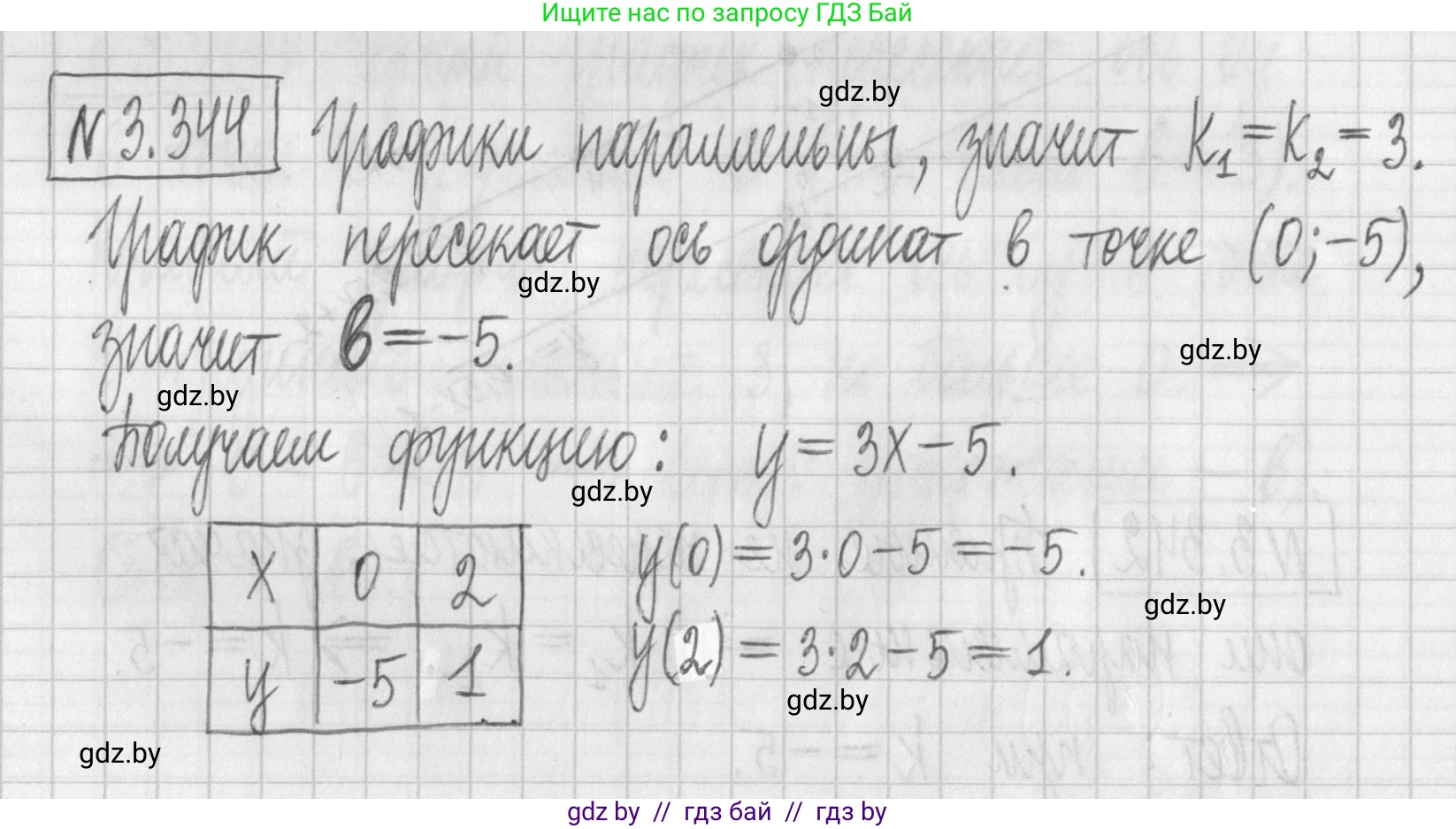 Алгебра, 7 класс Учебник, авторы: Арефьева Ирина Глебовна, Пирютко Ольга Николаевна, издательство Народная асвета, Минск, 2022, зелёного цвета, страница 244, номер 3.344, Решение
