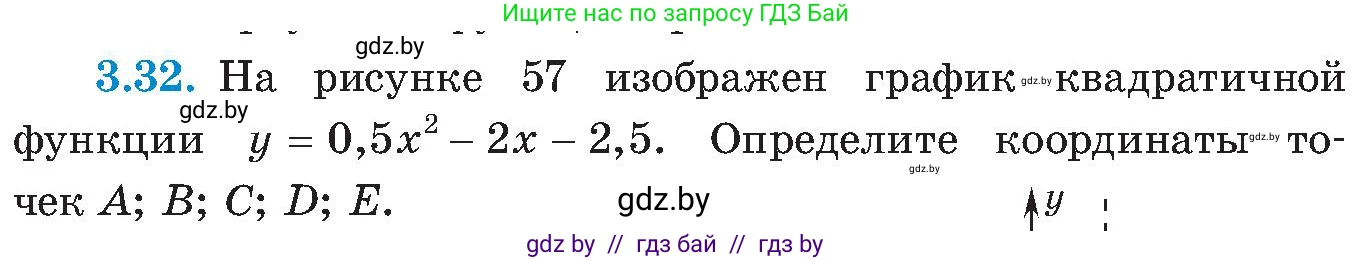 Алгебра, 8 класс Учебник, авторы: Арефьева Ирина Глебовна, Пирютко Ольга Николаевна, издательство Адукацыя i выхаванне, Минск, 2024, бирюзового цвета, страница 168, номер 3.32, Условие