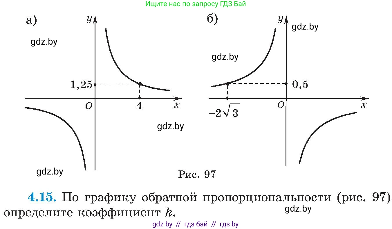 Алгебра, 8 класс Учебник, авторы: Арефьева Ирина Глебовна, Пирютко Ольга Николаевна, издательство Адукацыя i выхаванне, Минск, 2024, бирюзового цвета, страница 222, номер 4.15, Условие