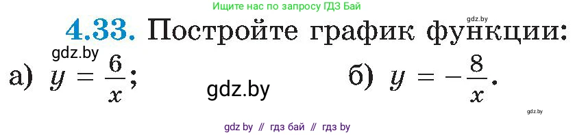 Алгебра, 8 класс Учебник, авторы: Арефьева Ирина Глебовна, Пирютко Ольга Николаевна, издательство Адукацыя i выхаванне, Минск, 2024, бирюзового цвета, страница 224, номер 4.33, Условие