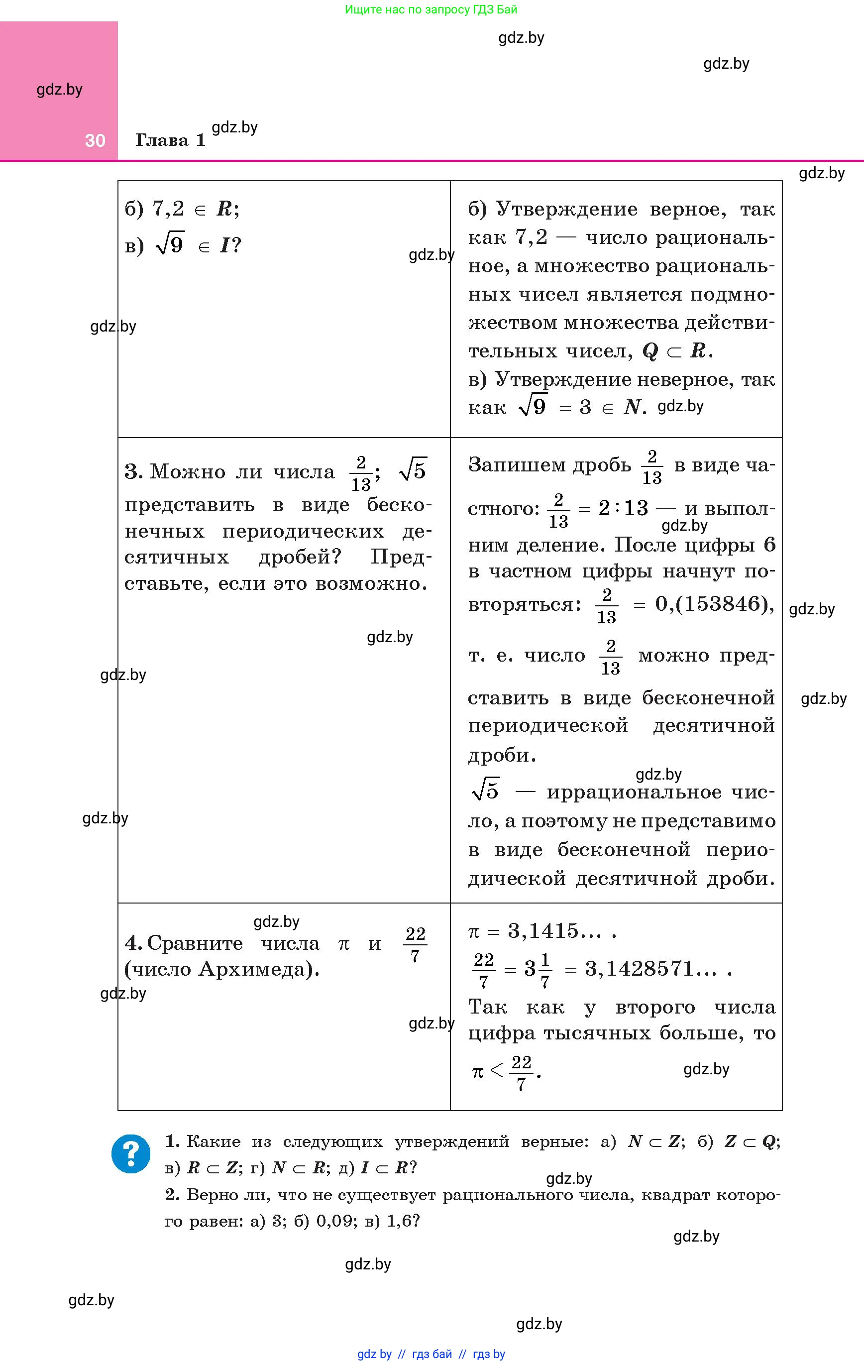 Алгебра, 8 класс Учебник, авторы: Арефьева Ирина Глебовна, Пирютко Ольга Николаевна, издательство Адукацыя i выхаванне, Минск, 2024, бирюзового цвета, страница 30