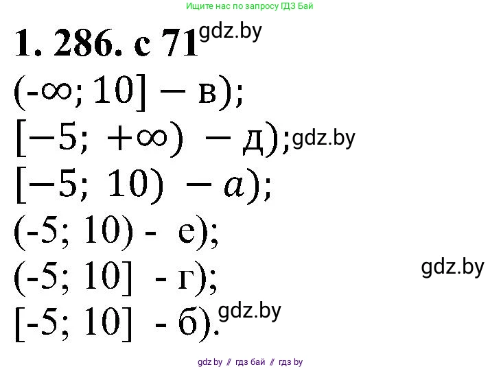 Алгебра, 8 класс Учебник, авторы: Арефьева Ирина Глебовна, Пирютко Ольга Николаевна, издательство Адукацыя i выхаванне, Минск, 2024, бирюзового цвета, страница 71, номер 1.286, Решение