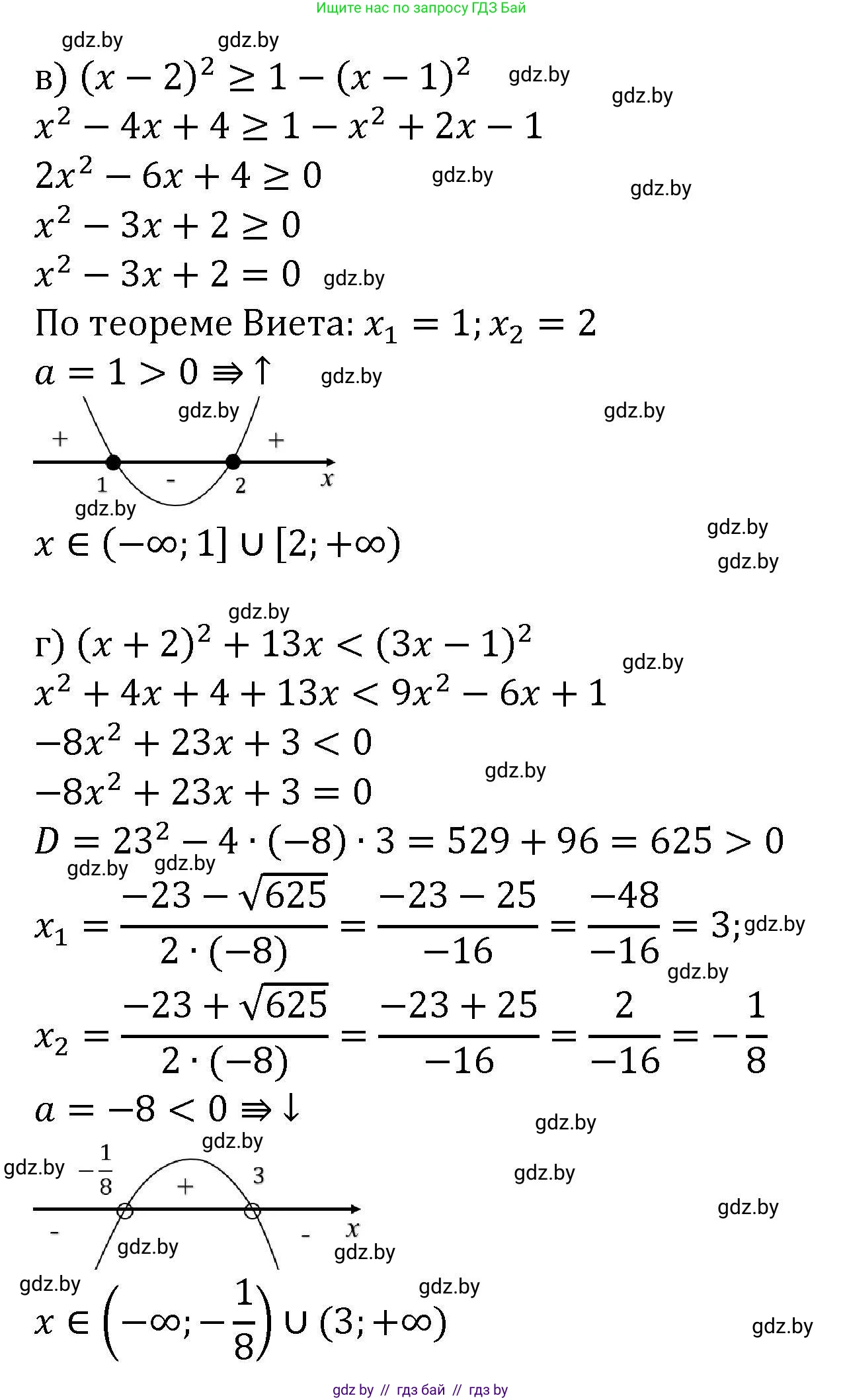 Алгебра, 8 класс Учебник, авторы: Арефьева Ирина Глебовна, Пирютко Ольга Николаевна, издательство Адукацыя i выхаванне, Минск, 2024, бирюзового цвета, страница 198, номер 3.162, Решение (продолжение 2)