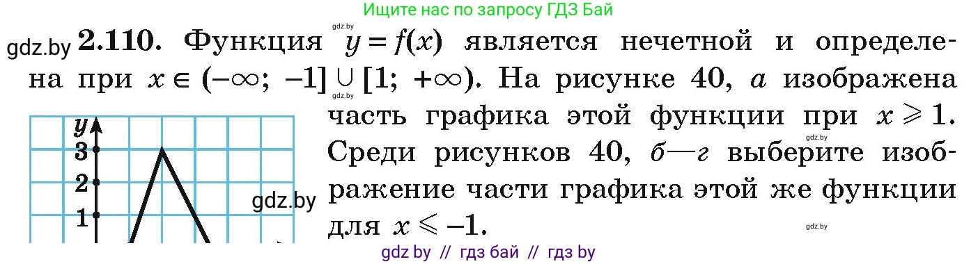 Алгебра, 9 класс Учебник, авторы: Арефьева Ирина Глебовна, Пирютко Ольга Николаевна, издательство Народная асвета, Минск, 2019, голубого цвета, страница 116, номер 2.110, Условие