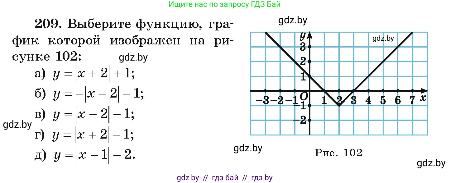 Алгебра, 9 класс Учебник, авторы: Арефьева Ирина Глебовна, Пирютко Ольга Николаевна, издательство Народная асвета, Минск, 2019, голубого цвета, страница 286, номер 209, Условие