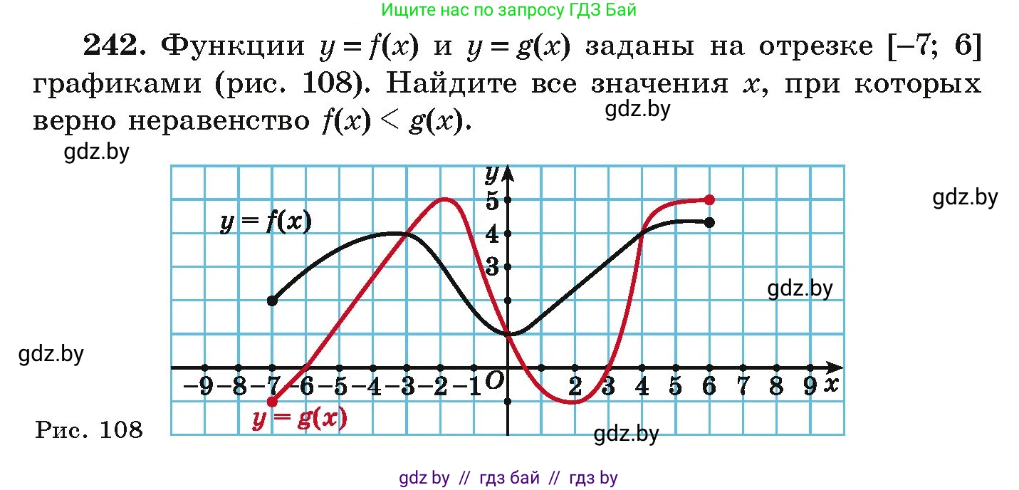 Алгебра, 9 класс Учебник, авторы: Арефьева Ирина Глебовна, Пирютко Ольга Николаевна, издательство Народная асвета, Минск, 2019, голубого цвета, страница 291, номер 242, Условие