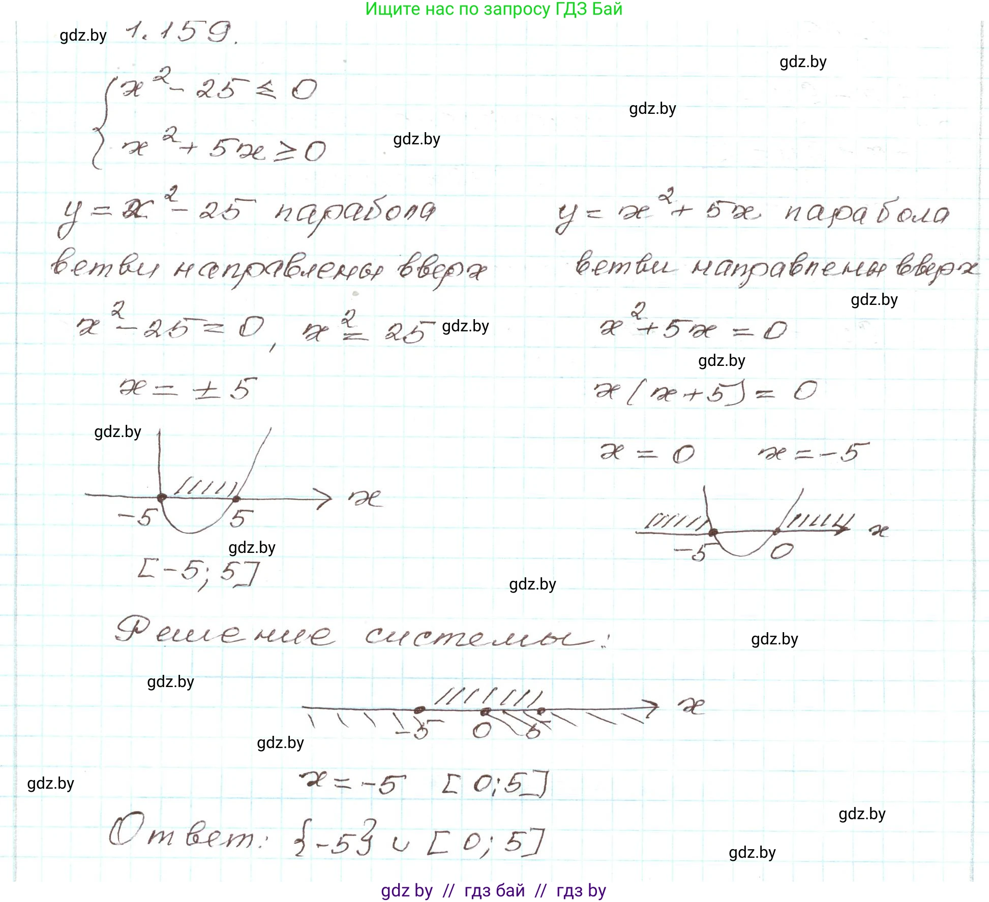 Алгебра, 9 класс Учебник, авторы: Арефьева Ирина Глебовна, Пирютко Ольга Николаевна, издательство Народная асвета, Минск, 2019, голубого цвета, страница 47, номер 1.159, Решение
