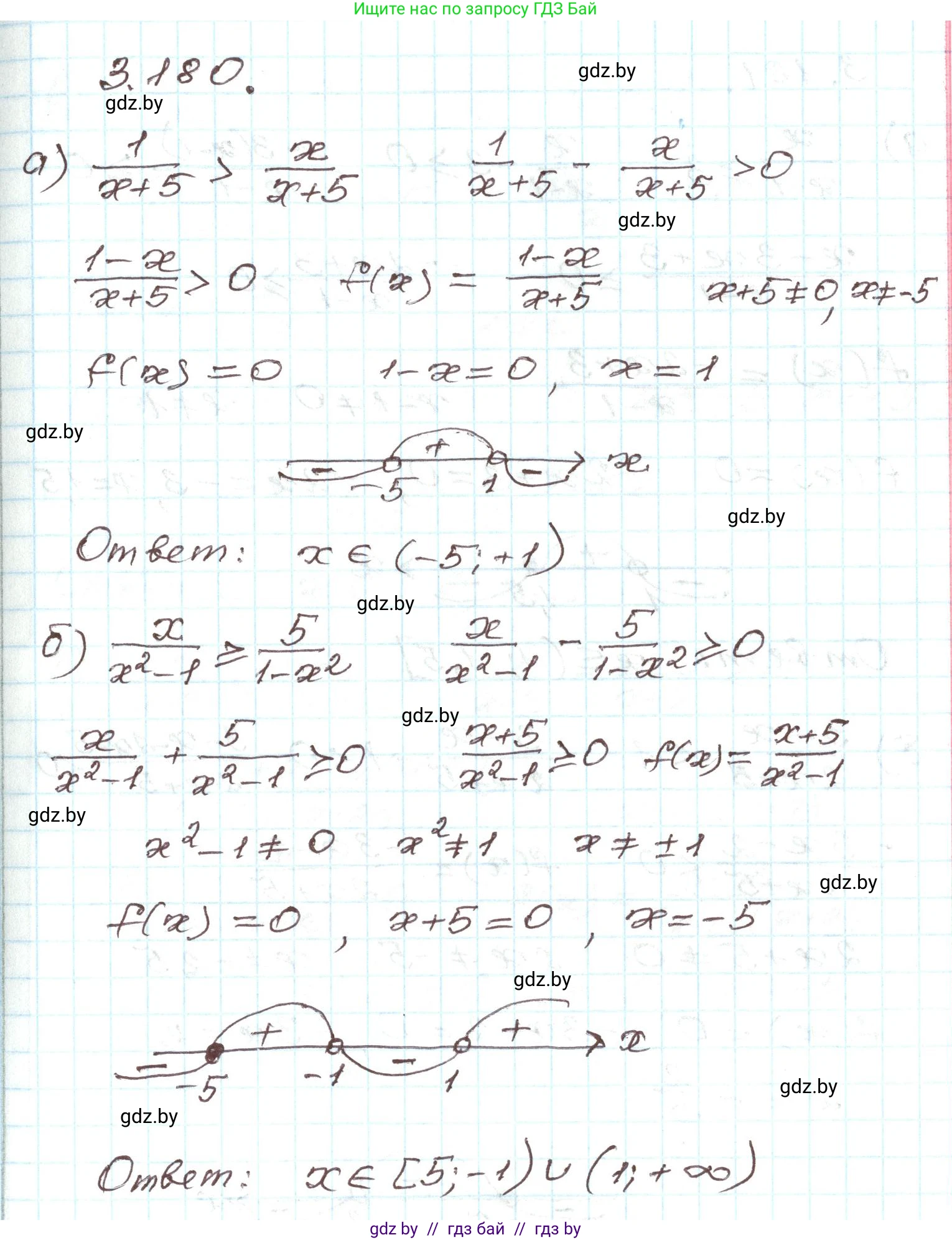 Алгебра, 9 класс Учебник, авторы: Арефьева Ирина Глебовна, Пирютко Ольга Николаевна, издательство Народная асвета, Минск, 2019, голубого цвета, страница 195, номер 3.180, Решение