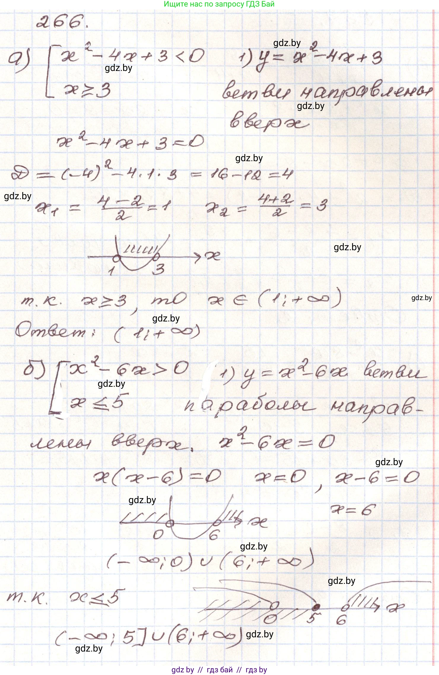 Алгебра, 9 класс Учебник, авторы: Арефьева Ирина Глебовна, Пирютко Ольга Николаевна, издательство Народная асвета, Минск, 2019, голубого цвета, страница 294, номер 266, Решение