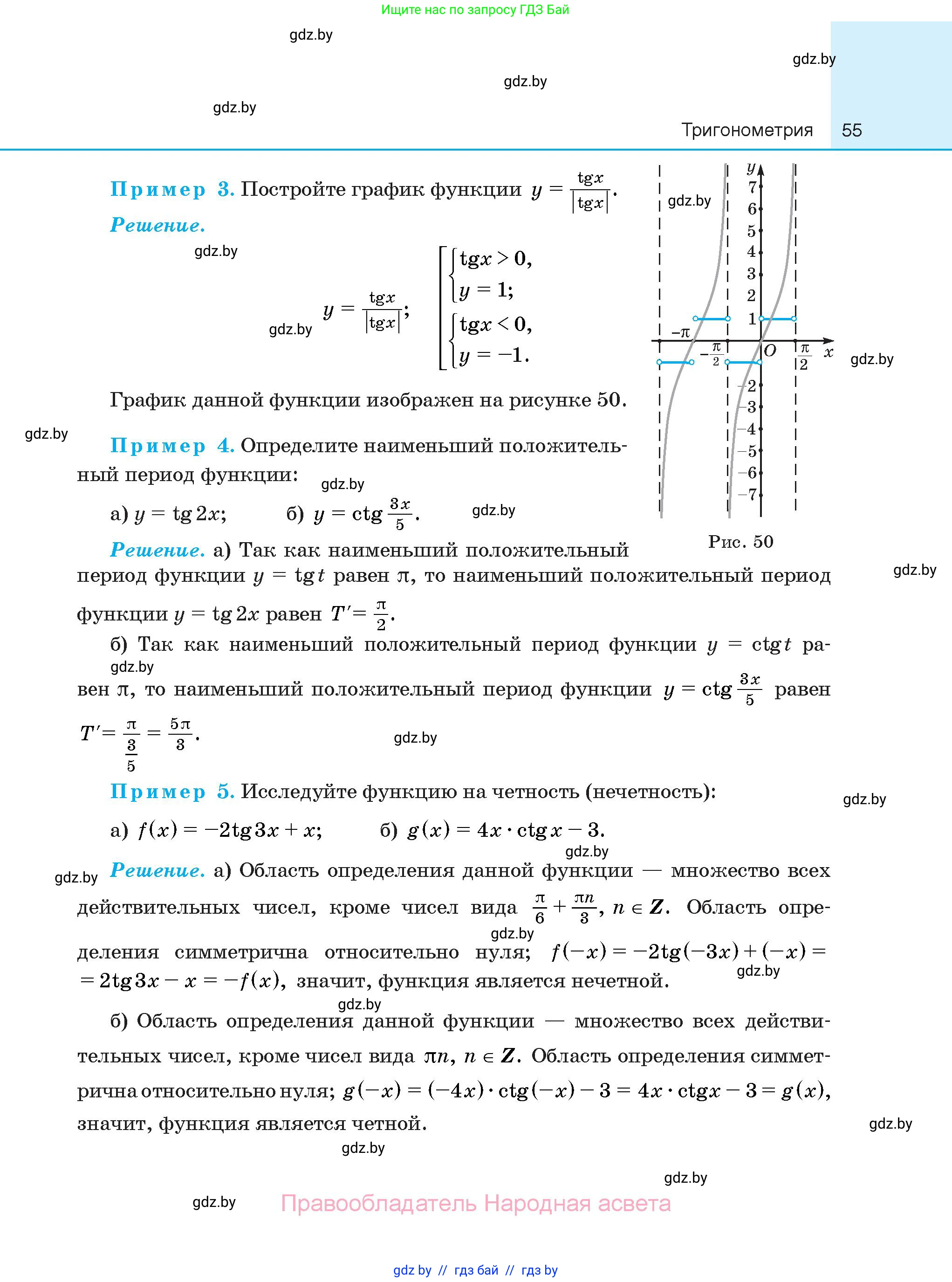 Алгебра, 10 класс Сборник задач, авторы: Арефьева Ирина Глебовна, Пирютко Ольга Николаевна, издательство Народная асвета, Минск, 2020, белого цвета, страница 55