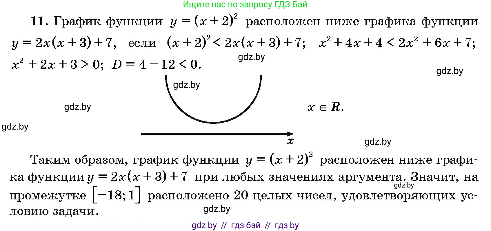 Алгебра, 10 класс Сборник задач, авторы: Арефьева Ирина Глебовна, Пирютко Ольга Николаевна, издательство Народная асвета, Минск, 2020, белого цвета, страница 191, номер 11, Решение