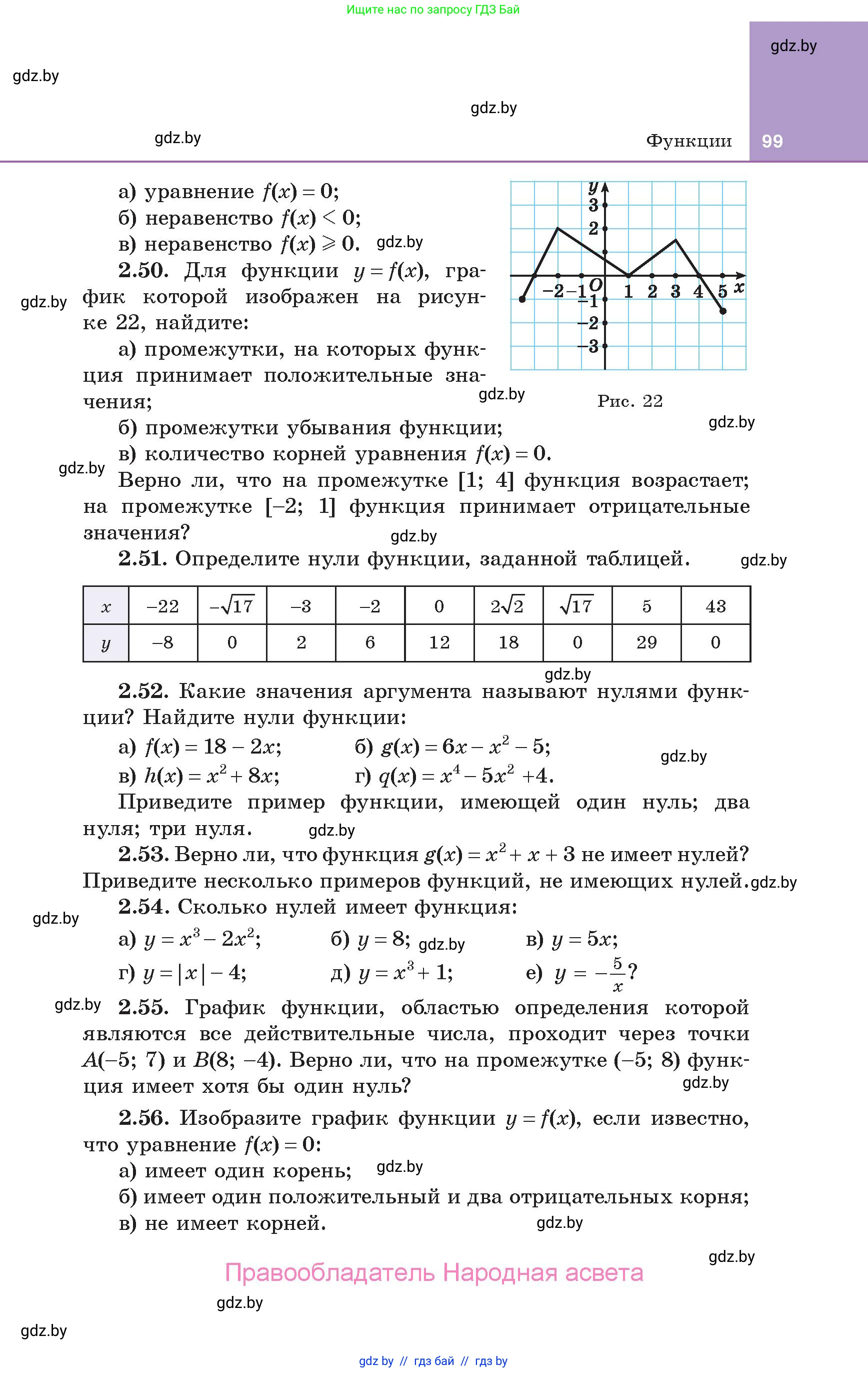 Алгебра, 10 класс Учебник, авторы: Арефьева Ирина Глебовна, Пирютко Ольга Николаевна, издательство Народная асвета, Минск, 2019, голубого цвета, страница 99