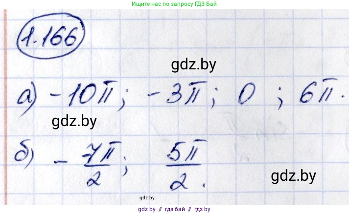 Алгебра, 10 класс Учебник, авторы: Арефьева Ирина Глебовна, Пирютко Ольга Николаевна, издательство Народная асвета, Минск, 2019, голубого цвета, страница 68, номер 1.166, Решение