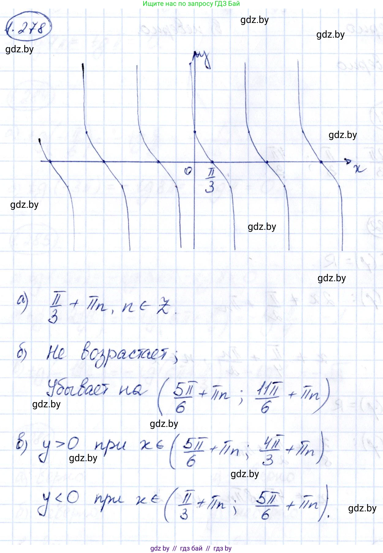 Алгебра, 10 класс Учебник, авторы: Арефьева Ирина Глебовна, Пирютко Ольга Николаевна, издательство Народная асвета, Минск, 2019, голубого цвета, страница 84, номер 1.278, Решение