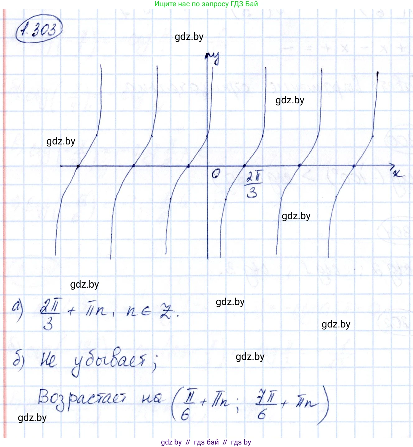 Алгебра, 10 класс Учебник, авторы: Арефьева Ирина Глебовна, Пирютко Ольга Николаевна, издательство Народная асвета, Минск, 2019, голубого цвета, страница 86, номер 1.303, Решение