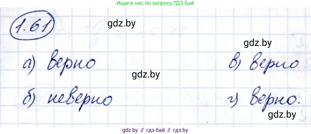 Алгебра, 10 класс Учебник, авторы: Арефьева Ирина Глебовна, Пирютко Ольга Николаевна, издательство Народная асвета, Минск, 2019, голубого цвета, страница 29, номер 1.61, Решение