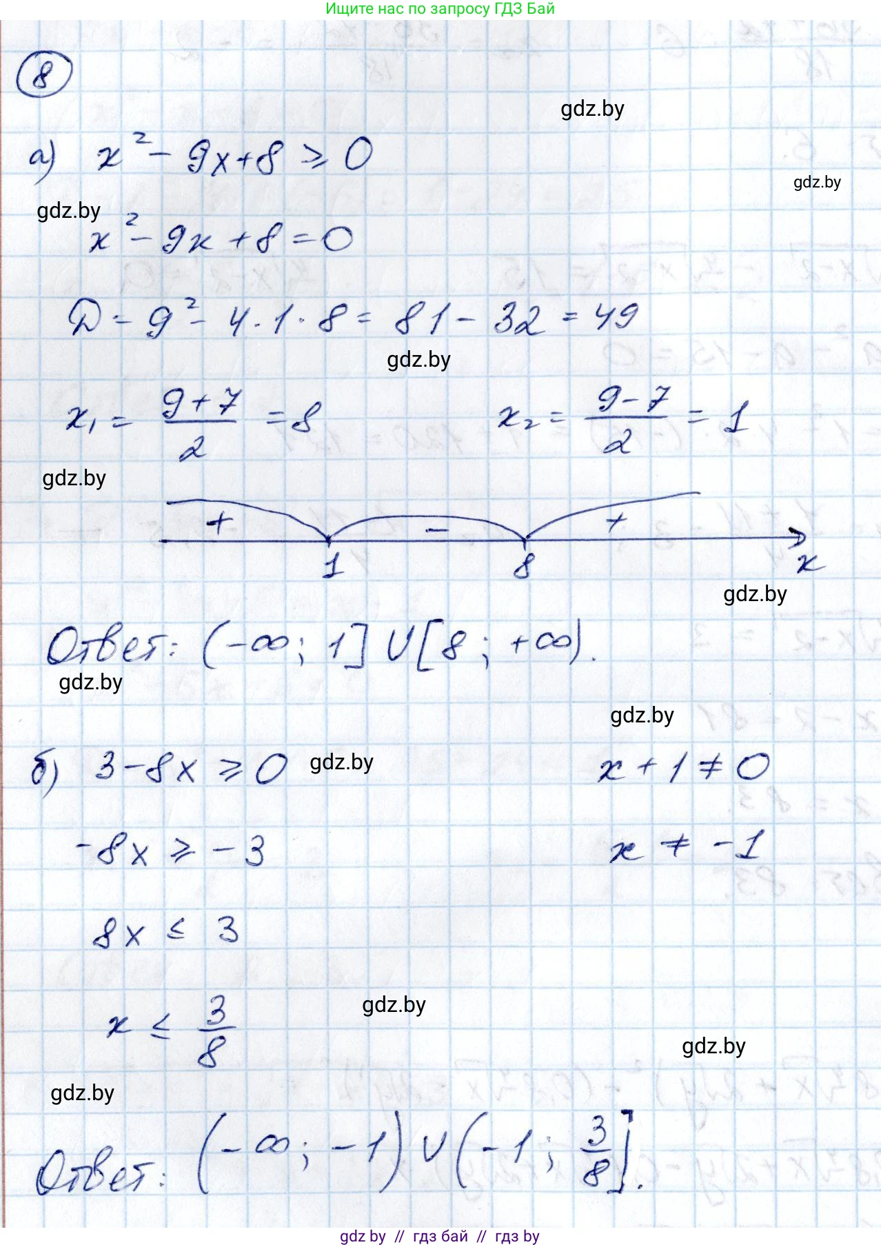 Алгебра, 10 класс Учебник, авторы: Арефьева Ирина Глебовна, Пирютко Ольга Николаевна, издательство Народная асвета, Минск, 2019, голубого цвета, страница 217, номер 8, Решение