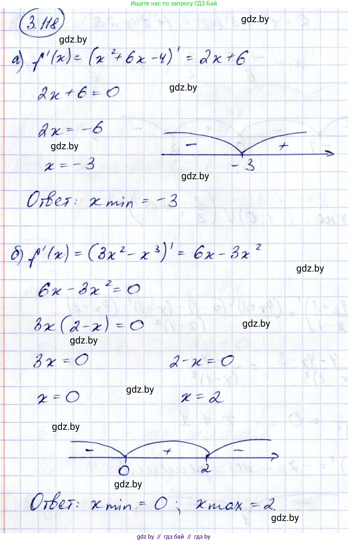 Алгебра, 10 класс Учебник, авторы: Арефьева Ирина Глебовна, Пирютко Ольга Николаевна, издательство Народная асвета, Минск, 2019, голубого цвета, страница 255, номер 3.118, Решение