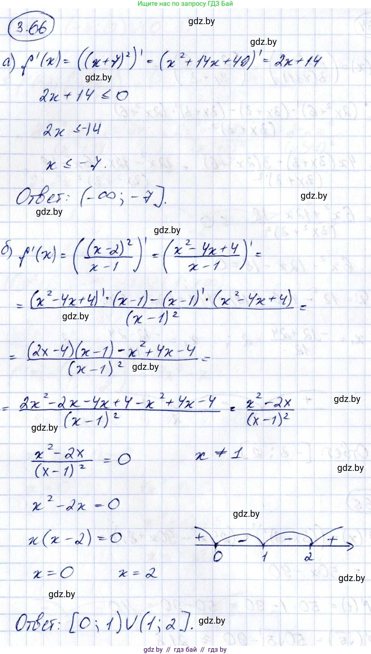 Алгебра, 10 класс Учебник, авторы: Арефьева Ирина Глебовна, Пирютко Ольга Николаевна, издательство Народная асвета, Минск, 2019, голубого цвета, страница 238, номер 3.66, Решение