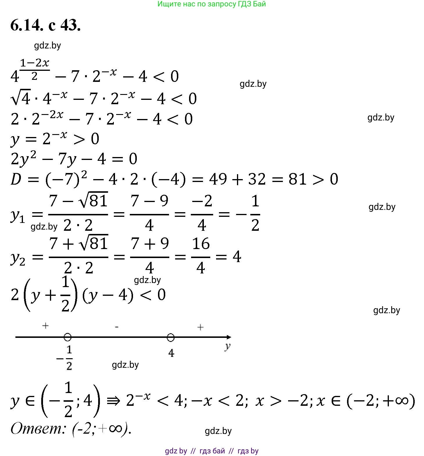 Алгебра, 11 класс Сборник задач, авторы: Арефьева Ирина Глебовна, Пирютко Ольга Николаевна, издательство Народная асвета, Минск, 2020, белого цвета, страница 43, номер 14, Решение