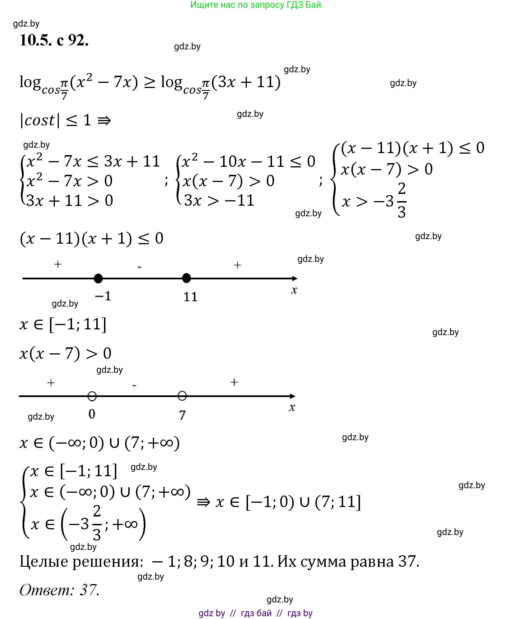 Алгебра, 11 класс Сборник задач, авторы: Арефьева Ирина Глебовна, Пирютко Ольга Николаевна, издательство Народная асвета, Минск, 2020, белого цвета, страница 92, номер 5, Решение