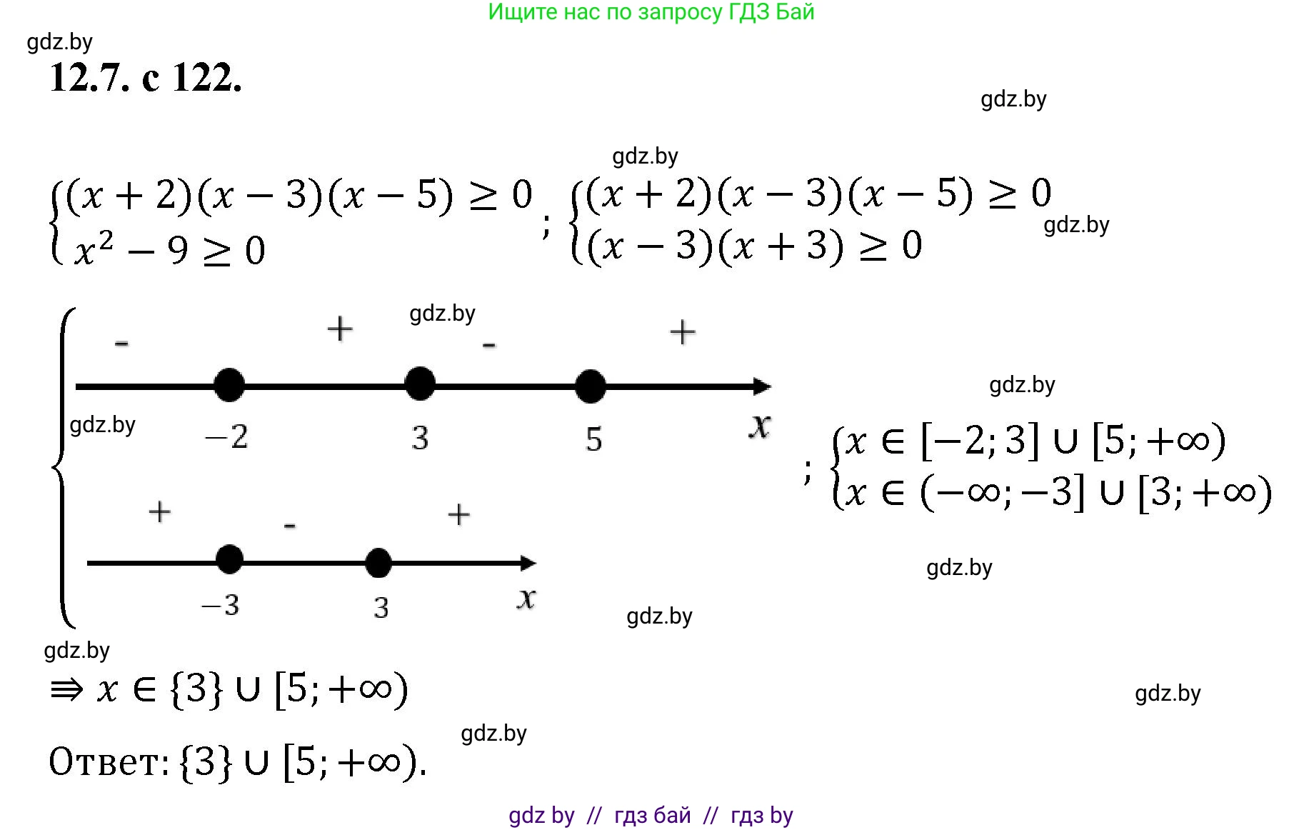 Алгебра, 11 класс Сборник задач, авторы: Арефьева Ирина Глебовна, Пирютко Ольга Николаевна, издательство Народная асвета, Минск, 2020, белого цвета, страница 122, номер 7, Решение