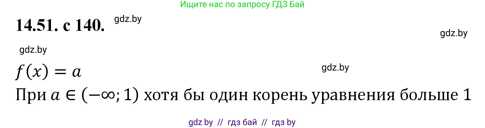 Алгебра, 11 класс Сборник задач, авторы: Арефьева Ирина Глебовна, Пирютко Ольга Николаевна, издательство Народная асвета, Минск, 2020, белого цвета, страница 140, номер 51, Решение