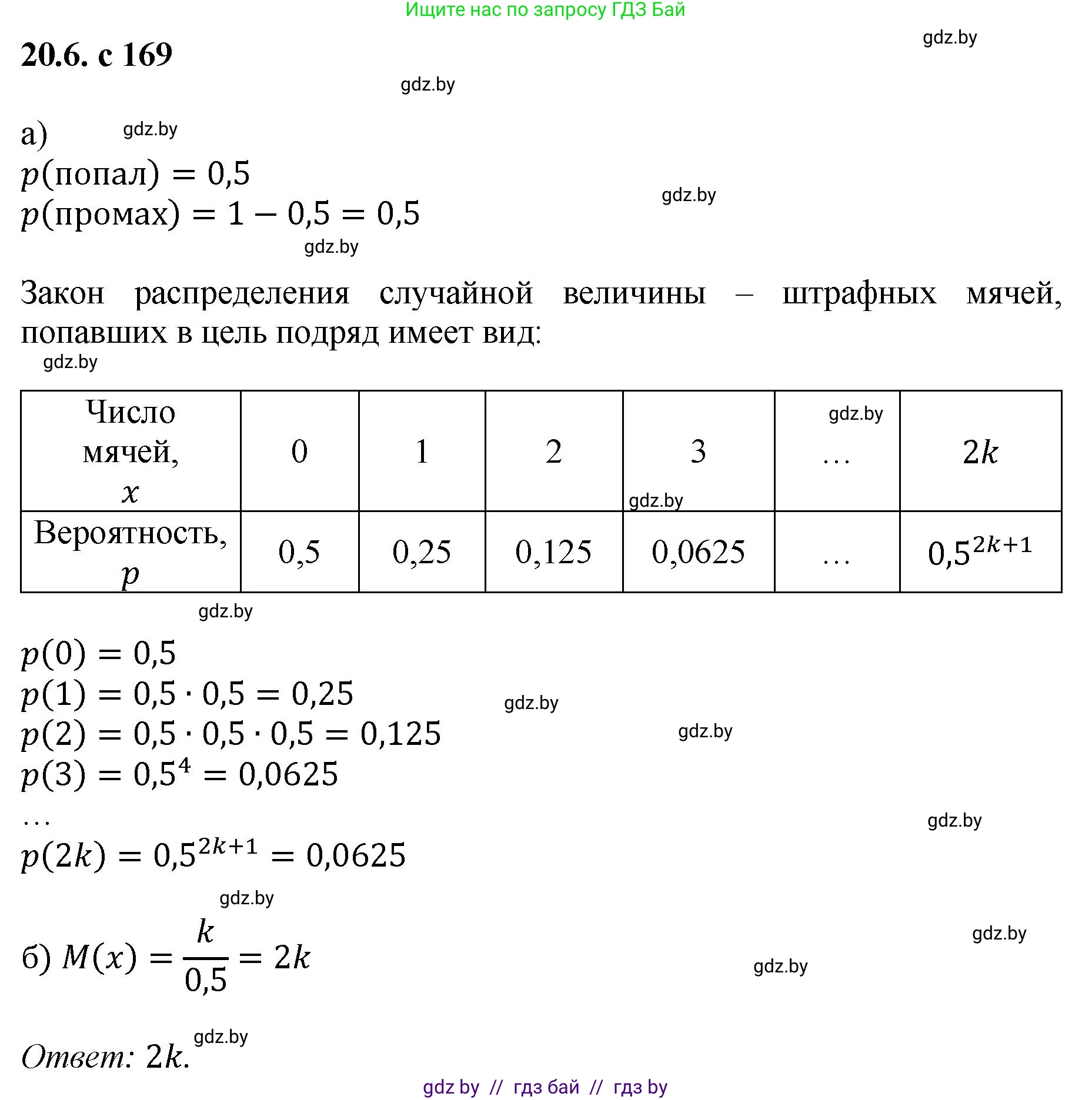 Алгебра, 11 класс Сборник задач, авторы: Арефьева Ирина Глебовна, Пирютко Ольга Николаевна, издательство Народная асвета, Минск, 2020, белого цвета, страница 169, номер 6, Решение