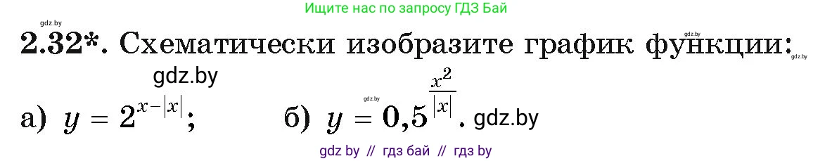 Алгебра, 11 класс Учебник, авторы: Арефьева Ирина Глебовна, Пирютко Ольга Николаевна, издательство Народная асвета, Минск, 2020, бирюзового цвета, страница 55, номер 2.32, Условие