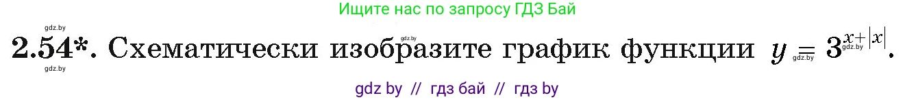 Алгебра, 11 класс Учебник, авторы: Арефьева Ирина Глебовна, Пирютко Ольга Николаевна, издательство Народная асвета, Минск, 2020, бирюзового цвета, страница 58, номер 2.54, Условие