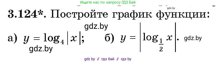 Алгебра, 11 класс Учебник, авторы: Арефьева Ирина Глебовна, Пирютко Ольга Николаевна, издательство Народная асвета, Минск, 2020, бирюзового цвета, страница 128, номер 3.124, Условие