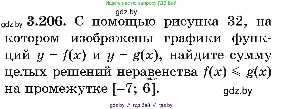 Алгебра, 11 класс Учебник, авторы: Арефьева Ирина Глебовна, Пирютко Ольга Николаевна, издательство Народная асвета, Минск, 2020, бирюзового цвета, страница 146, номер 3.206, Условие