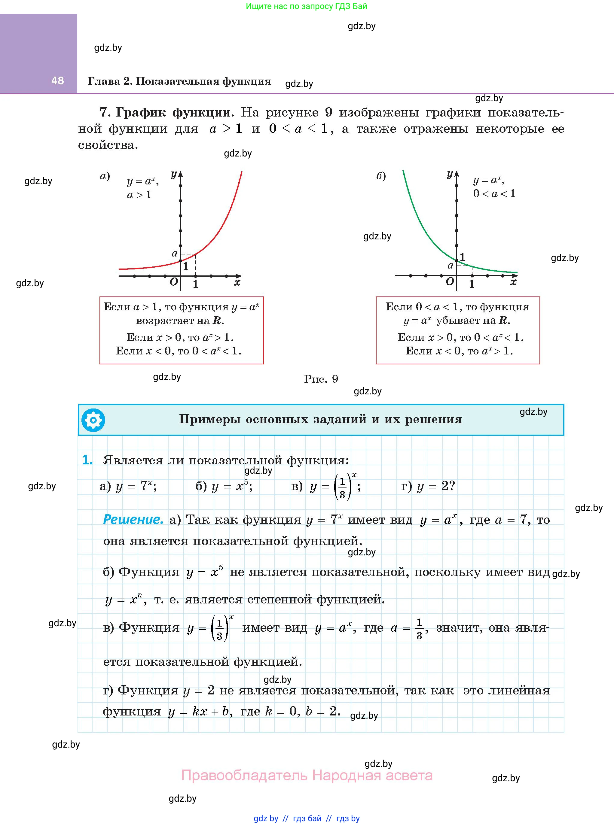 Алгебра, 11 класс Учебник, авторы: Арефьева Ирина Глебовна, Пирютко Ольга Николаевна, издательство Народная асвета, Минск, 2020, бирюзового цвета, страница 48