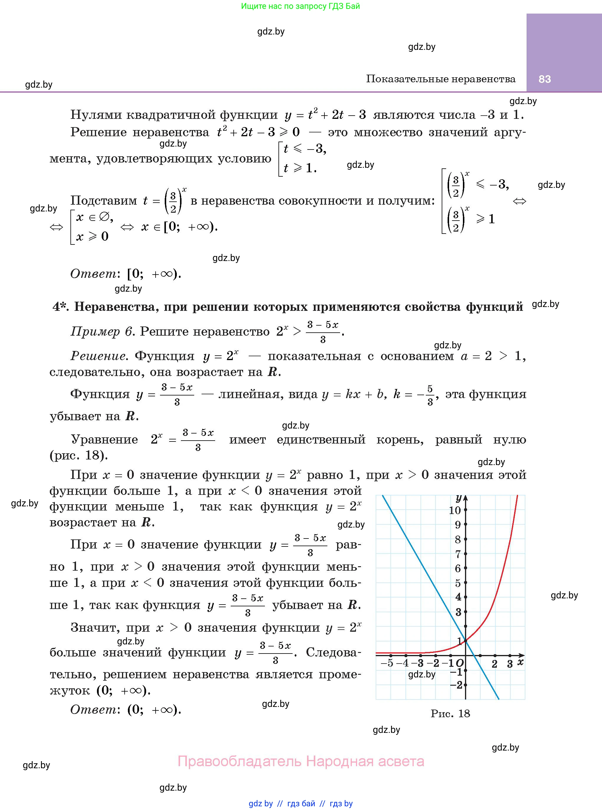 Алгебра, 11 класс Учебник, авторы: Арефьева Ирина Глебовна, Пирютко Ольга Николаевна, издательство Народная асвета, Минск, 2020, бирюзового цвета, страница 83