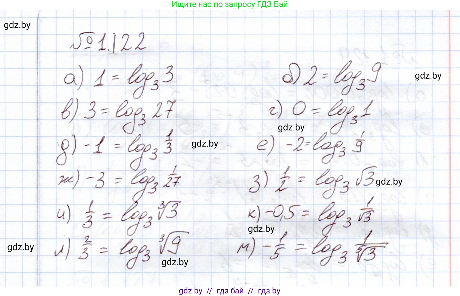 Алгебра, 11 класс Учебник, авторы: Арефьева Ирина Глебовна, Пирютко Ольга Николаевна, издательство Народная асвета, Минск, 2020, бирюзового цвета, страница 38, номер 1.122, Решение