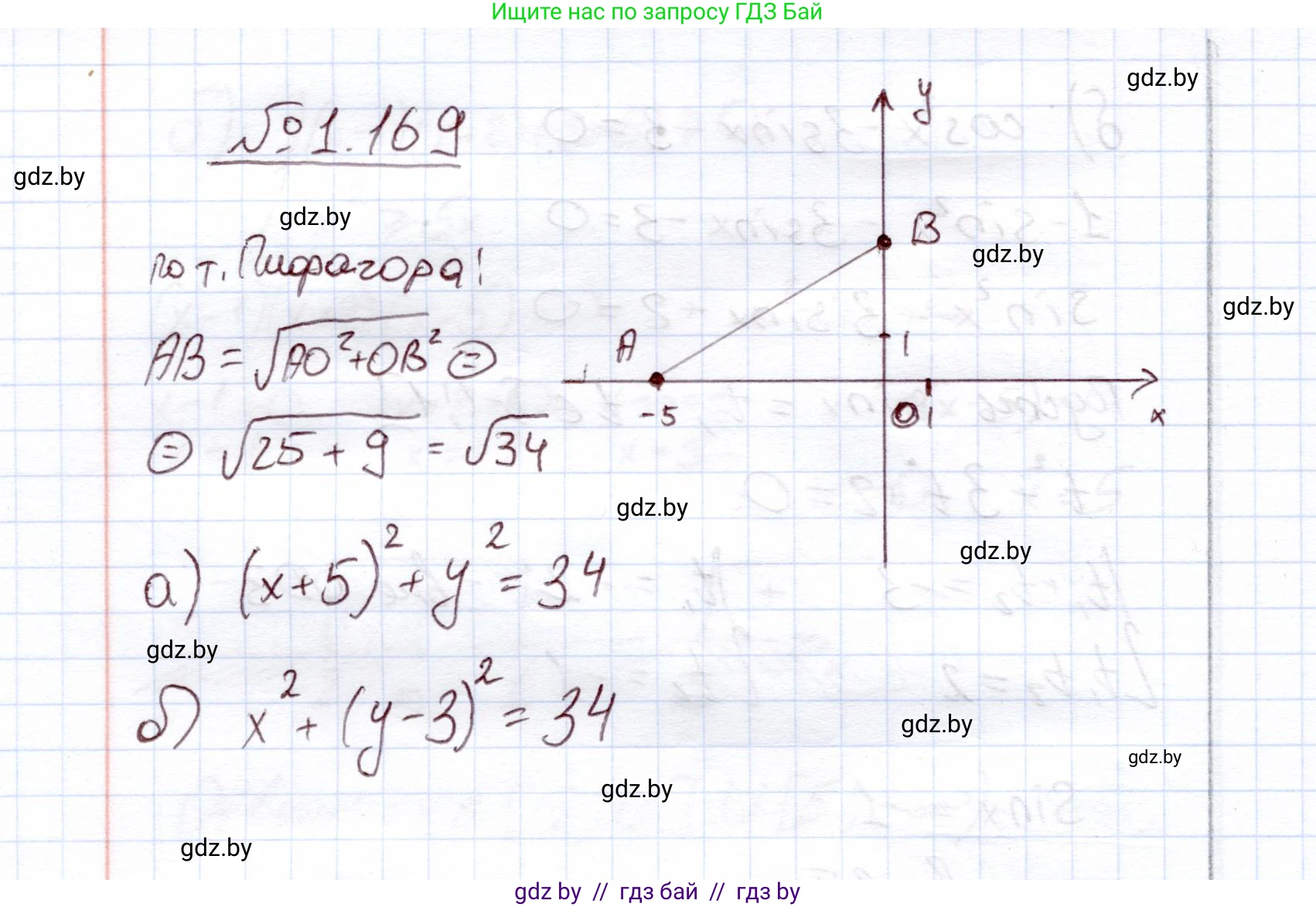 Алгебра, 11 класс Учебник, авторы: Арефьева Ирина Глебовна, Пирютко Ольга Николаевна, издательство Народная асвета, Минск, 2020, бирюзового цвета, страница 43, номер 1.169, Решение