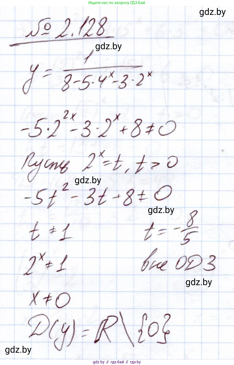 Алгебра, 11 класс Учебник, авторы: Арефьева Ирина Глебовна, Пирютко Ольга Николаевна, издательство Народная асвета, Минск, 2020, бирюзового цвета, страница 76, номер 2.128, Решение
