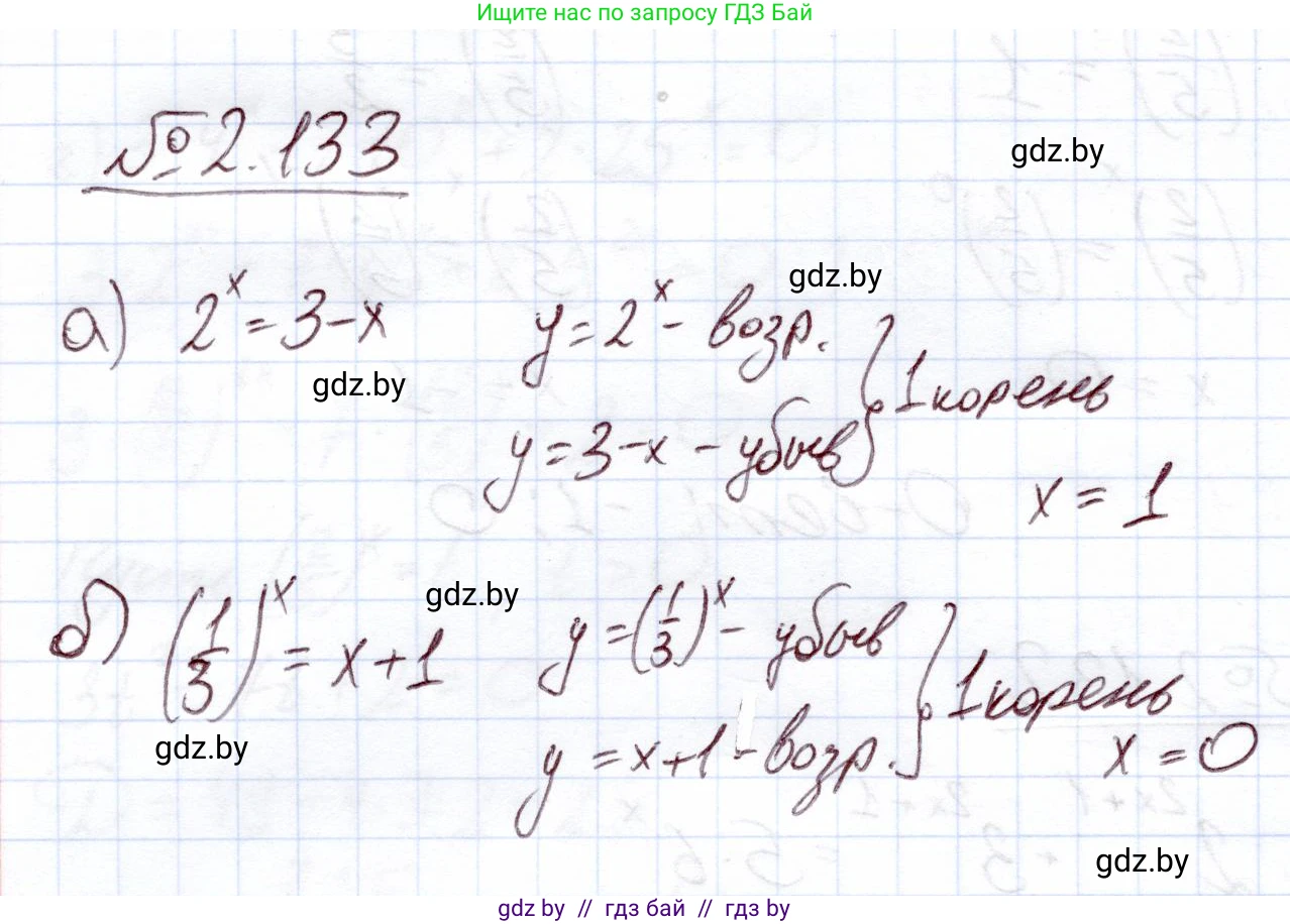 Алгебра, 11 класс Учебник, авторы: Арефьева Ирина Глебовна, Пирютко Ольга Николаевна, издательство Народная асвета, Минск, 2020, бирюзового цвета, страница 77, номер 2.133, Решение