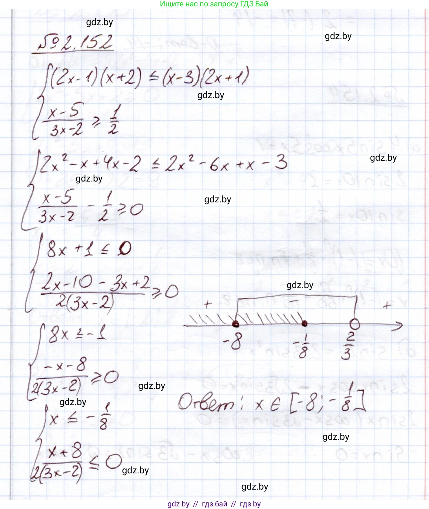 Алгебра, 11 класс Учебник, авторы: Арефьева Ирина Глебовна, Пирютко Ольга Николаевна, издательство Народная асвета, Минск, 2020, бирюзового цвета, страница 78, номер 2.152, Решение