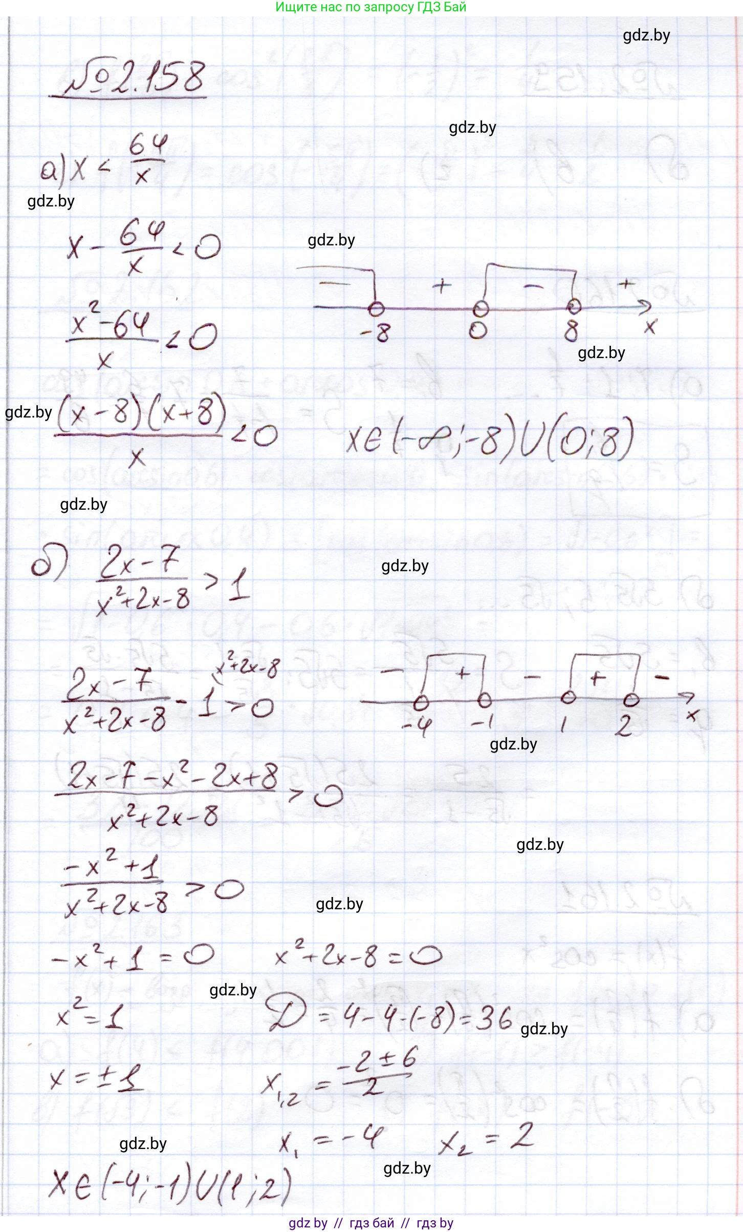 Алгебра, 11 класс Учебник, авторы: Арефьева Ирина Глебовна, Пирютко Ольга Николаевна, издательство Народная асвета, Минск, 2020, бирюзового цвета, страница 79, номер 2.158, Решение