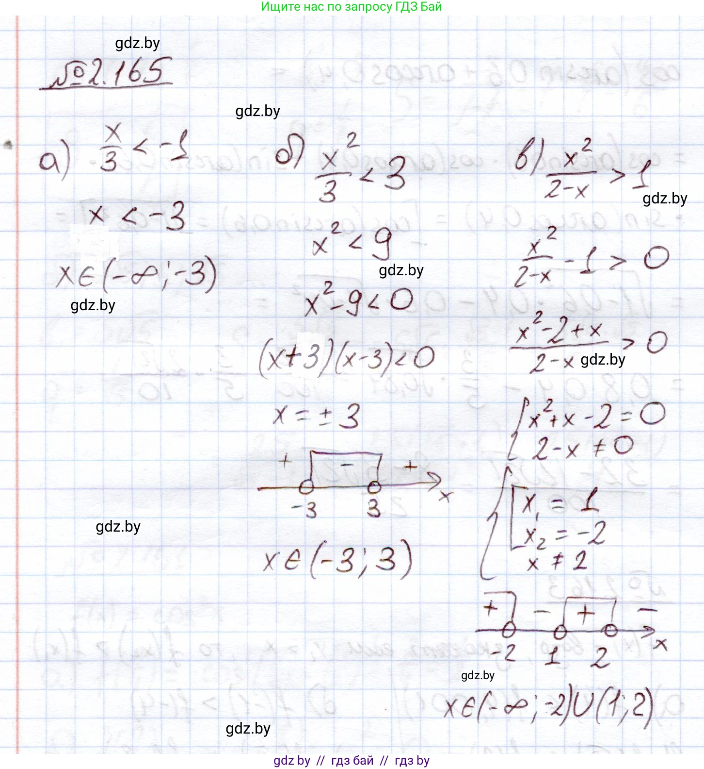 Алгебра, 11 класс Учебник, авторы: Арефьева Ирина Глебовна, Пирютко Ольга Николаевна, издательство Народная асвета, Минск, 2020, бирюзового цвета, страница 80, номер 2.165, Решение