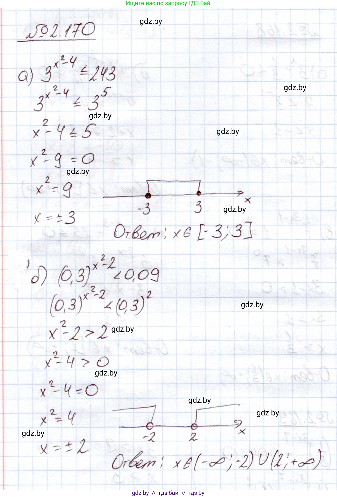 Алгебра, 11 класс Учебник, авторы: Арефьева Ирина Глебовна, Пирютко Ольга Николаевна, издательство Народная асвета, Минск, 2020, бирюзового цвета, страница 90, номер 2.170, Решение